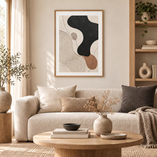 Póster Clay Tide | Minimal Abstract Plaster Art Print