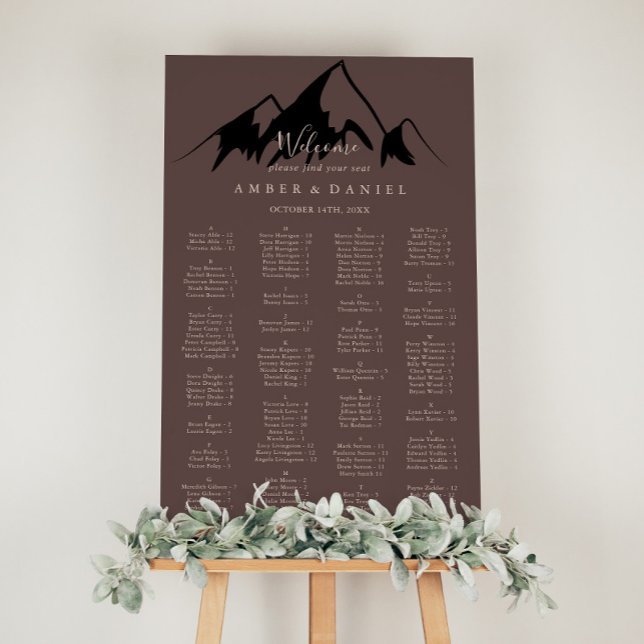 Póster Clear Mountain Country Alphabetical Seating Chart (Subido por el creador)