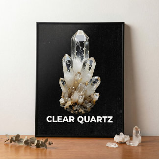 Póster Clear Quartz Crystal Cluster