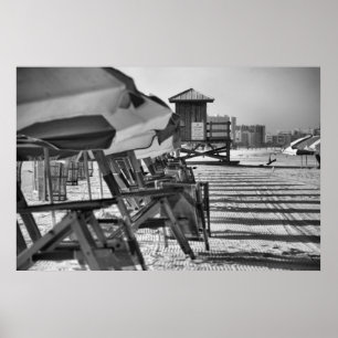 Póster Clearwater Fl beach chairs
