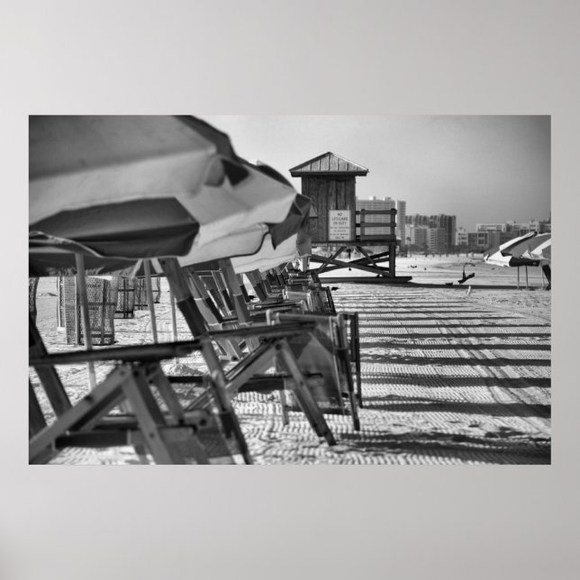 Póster Clearwater Fl beach chairs (Frente)