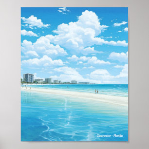 Póster Clearwater Florida Estados Unidos España Viajes de