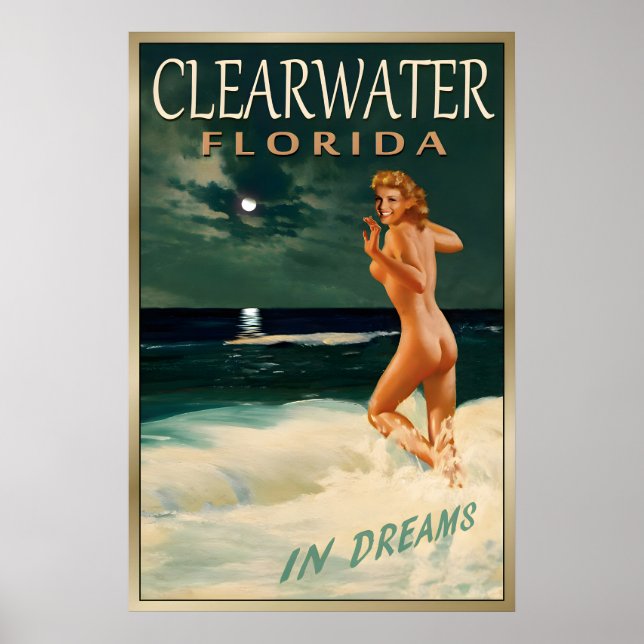 Póster CLEARWATER FLORIDA -Nueva Marilyn Monroe Original (Frente)