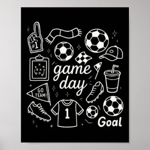 Póster Cleats de dedo de espuma de fútbol día de partido