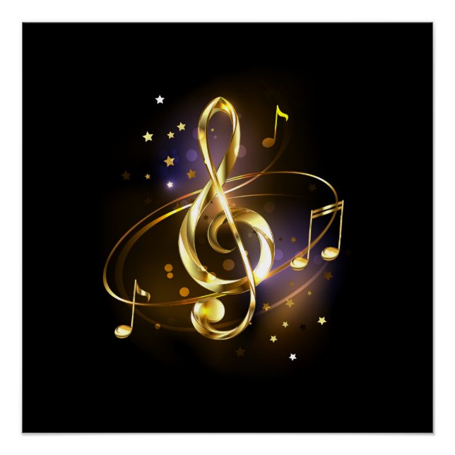 Póster Clef Musical de Triple Dorado (Anverso)