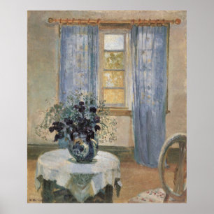 Póster Clematis azules de Anna Ancher en el estudio del a