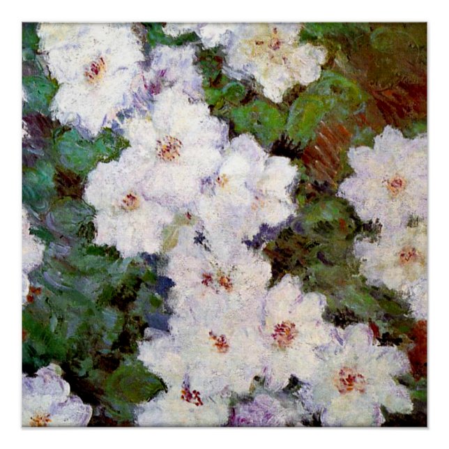 Póster Clematis, pintura de Claude Monet de 1887, (Anverso)