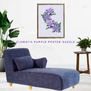 Póster Clematis Purple