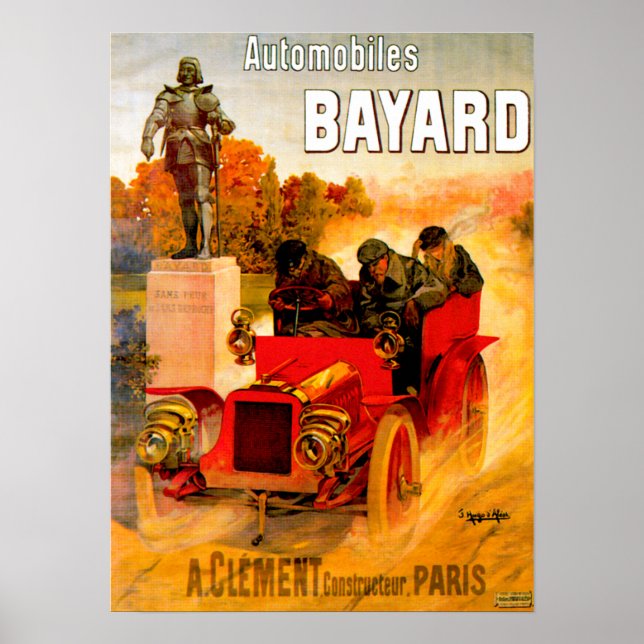 Póster Clément-Bayard ~ Publicidad en automóviles de époc (Frente)