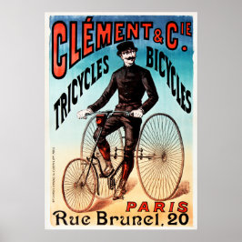 Póster Clement & Co Paris Cycles Tricycles Bicycles Ad