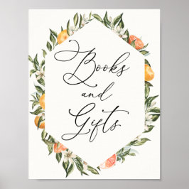 Póster Clementine Oranges and Greenery Books and Gifts