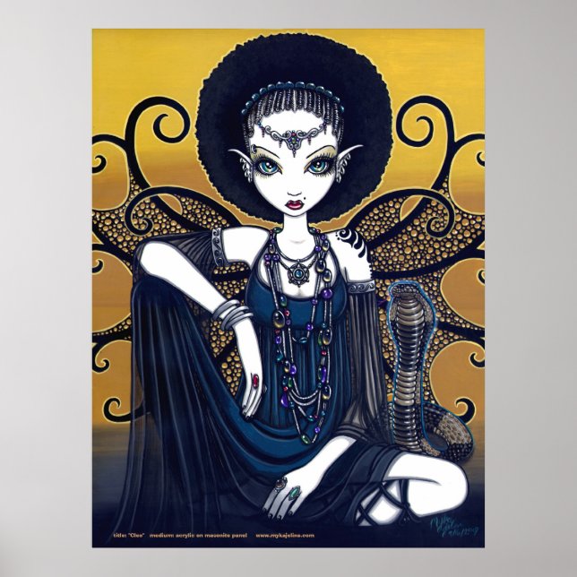 Póster Cleo Egyptian Cobra Fearie Goddess Poster (Frente)