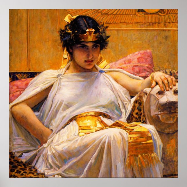 Póster Cleopatra by John William Waterhouse (Frente)