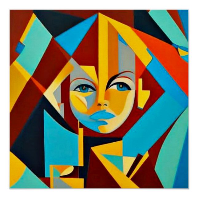 Póster Cleopatra geométrica (Anverso)