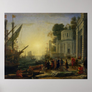 Póster Cleopatra que desembarca en el tarso, 1642