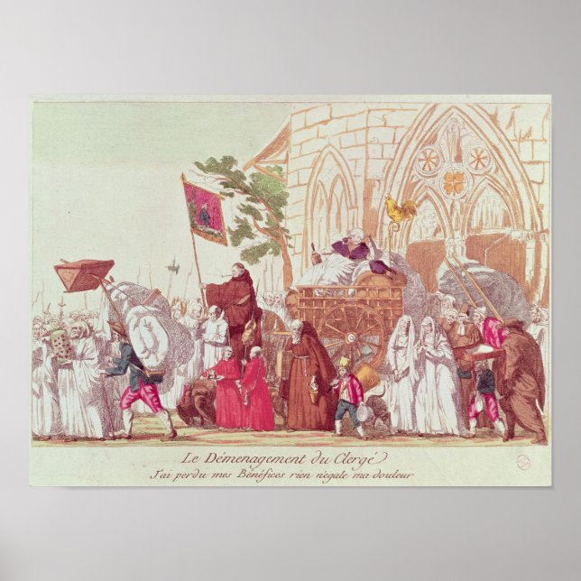 Póster Clérigo deja la iglesia después de la venta (Frente)