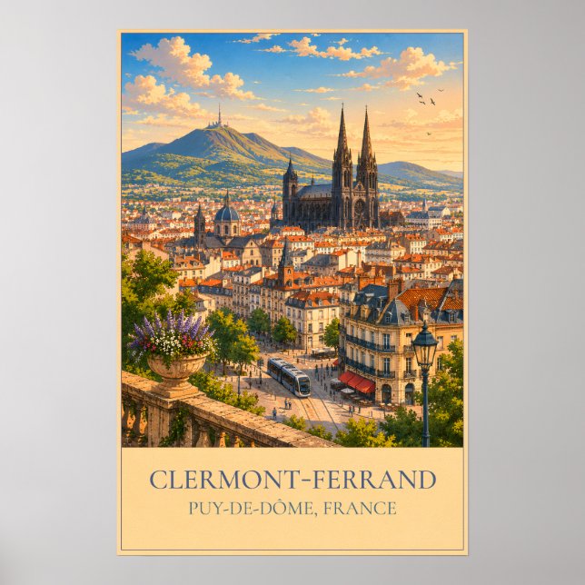 Póster Clermont-Ferrand (Frente)