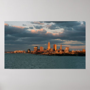 Póster Cleveland A Glow