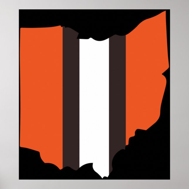 Póster Cleveland Browns Stripe Activo (Frente)