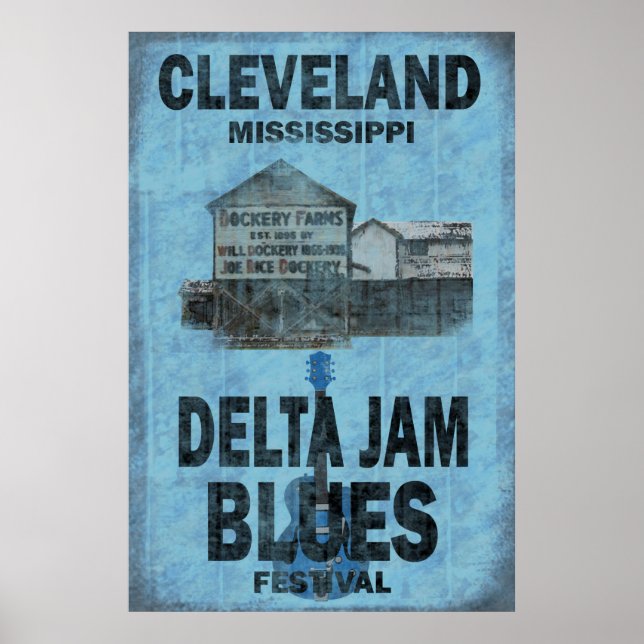 Póster Cleveland Mississippi Blues Poster (Frente)