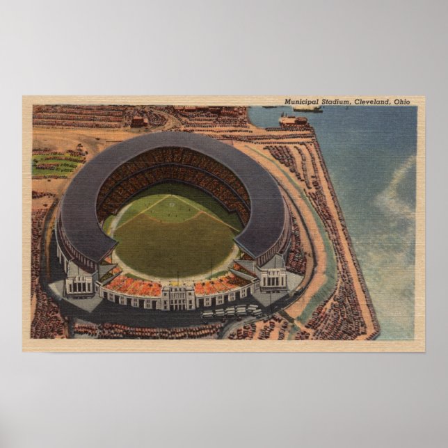 Póster Cleveland, OH - Aerolínea del béisbol municipal (Frente)