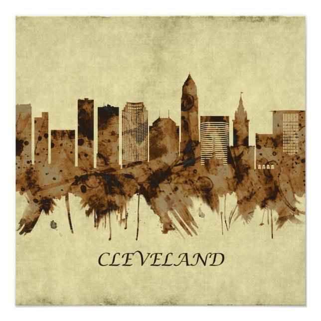 Póster Cleveland Ohio City (Anverso)