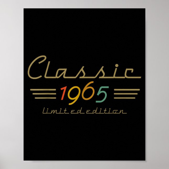 Póster Clic 1965 Limited Edition 60 Year Old 60th Birthda (Frente)