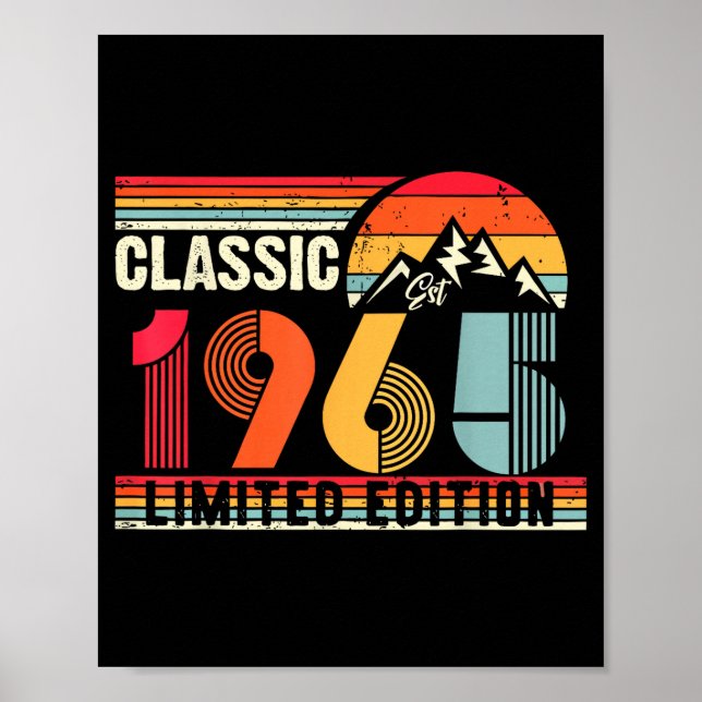 Póster Clic 1965 Limited Edition 60 Year Old 60th Birthda (Frente)