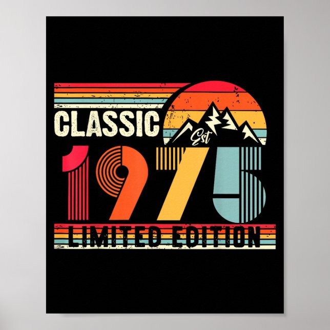 Póster Clic 1975 Limited Edition 50 Year Old 50th Birthda (Frente)