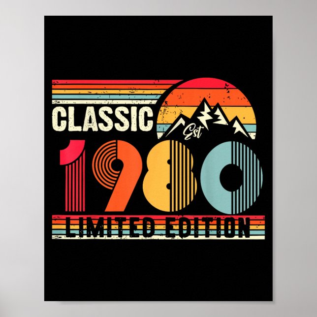 Póster Clic 1980 Limited Edition 45 Year Old 45th Birthda (Frente)