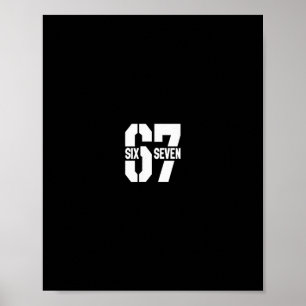 Póster Clic 67 Meme - Me encanta seis siete 1 