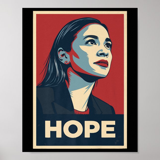 Póster Clic Aoc Alexandria Ocasio Cortez 2028 Para Presid (Frente)