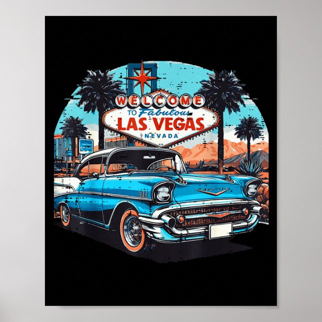 Póster Clic Car Welcome Las Vegas Vacation Summer Men Wom (Frente)