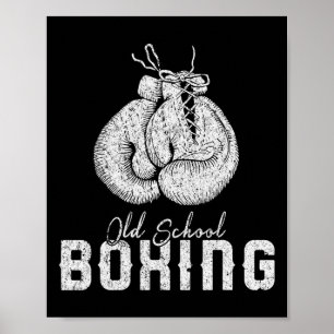 Póster Clic De Boxeo De La Antigua Escuela De Los Hombres