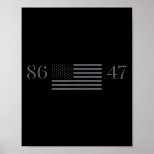 Póster Clic Estilo Vintage Años 80 86 47 Trump 8647 