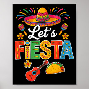Póster Clic Fiesta Mexicana Divertida Guitarra Cinco 