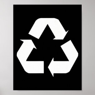 Póster Clic Green-white Recycle Rótulo Design Standard