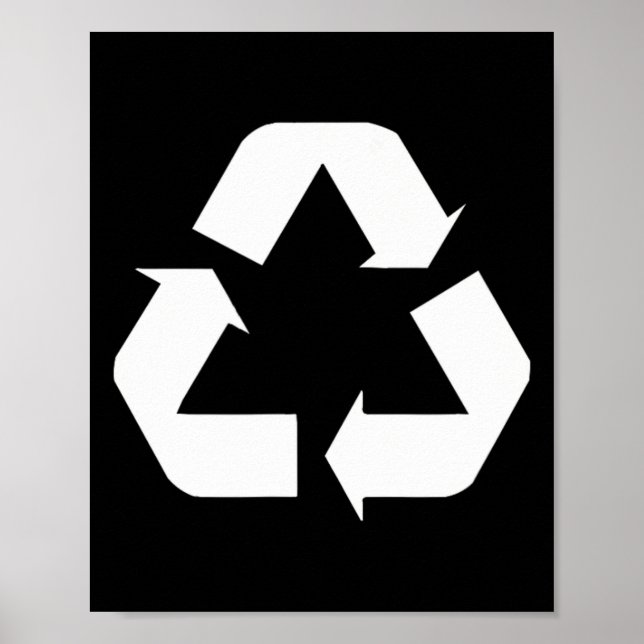 Póster Clic Green-white Recycle Rótulo Design Standard (Frente)