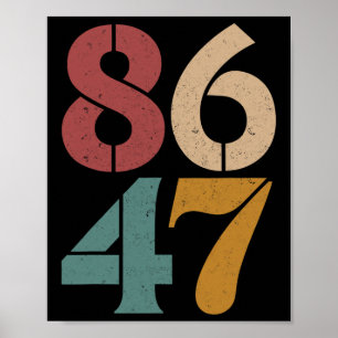 Póster Clic Vintage 80 Estilo 86 47 Anti Trump