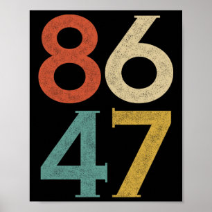 Póster Clic Vintage 80 Estilo 86 47 Anti Trump