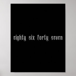 Póster Clic Vintage 80s Estilo 86 47 Anti Trump 8647 _2