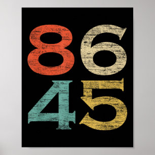 Póster Clic Vintage Style 86 45 Anti Trump