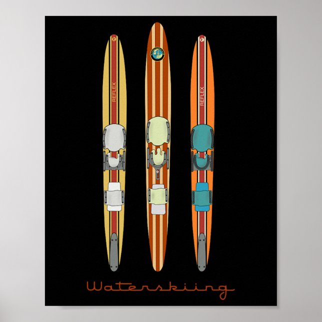 Póster Clic Vintage Water Skis (Frente)