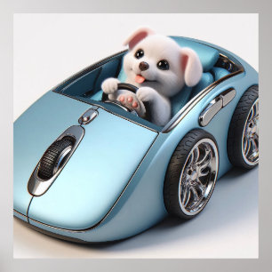 Póster Click & Vroom: Puppy Driver Edition