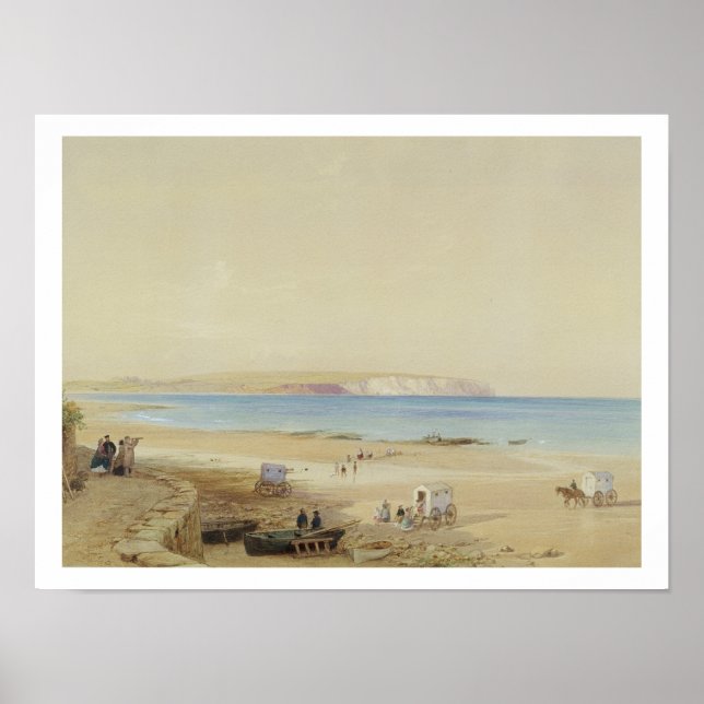 Póster Cliff de Culver, Isla de Wight (p/c, pluma y tinta (Frente)
