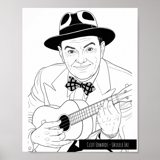 Póster Cliff Edwards - Ukulele Ike (Frente)