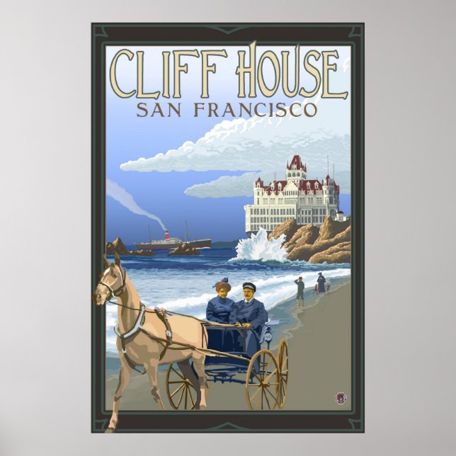 Póster Cliff House - San Francisco, afiche de viaje de CA (Frente)