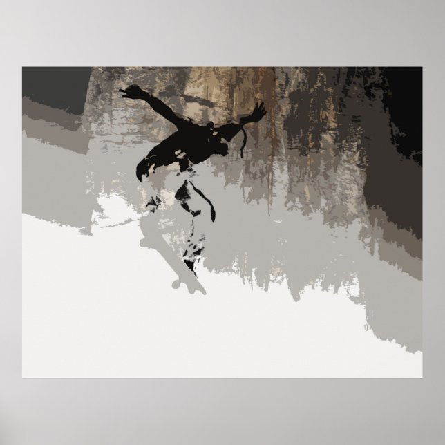 Póster Cliff Jumping - Skateboard (Frente)