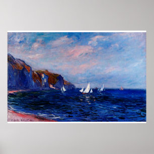 Póster Cliffs and Sailboats at Pourville,1882