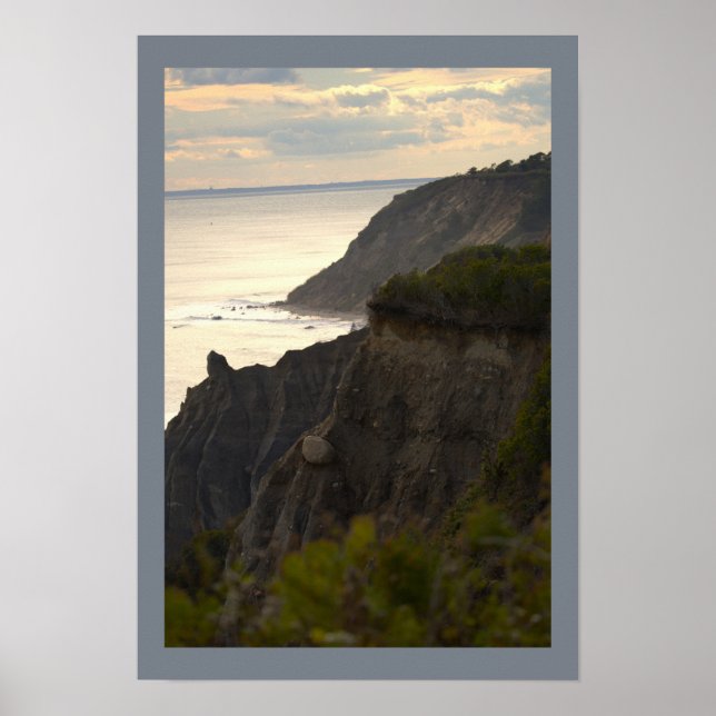 Póster Cliffside Sunset Waterscape Photo Poster (Frente)